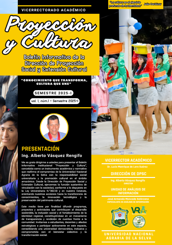Proyección y Cultura:  Boletín Informativo de la Dirección de Proyección Social y Extensión Cultural
